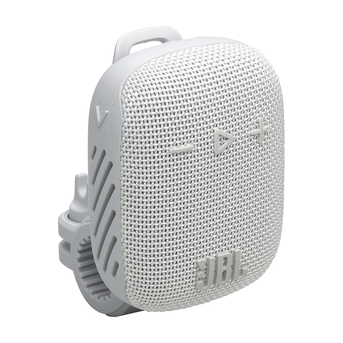 JBL Marine JBLWIND3SGRY Wind 3S portable mobility Bluetooth speaker, grey woven speaker with a JBL logo and a strap