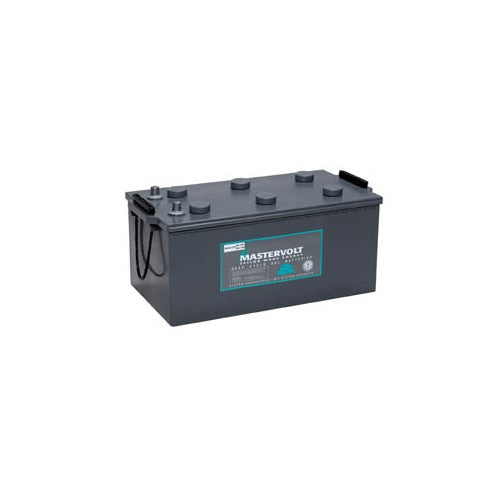Mastervolt Gel battery 64002000, 12V 200Ah, wide dark grey case with teal Mastervolt label and handles