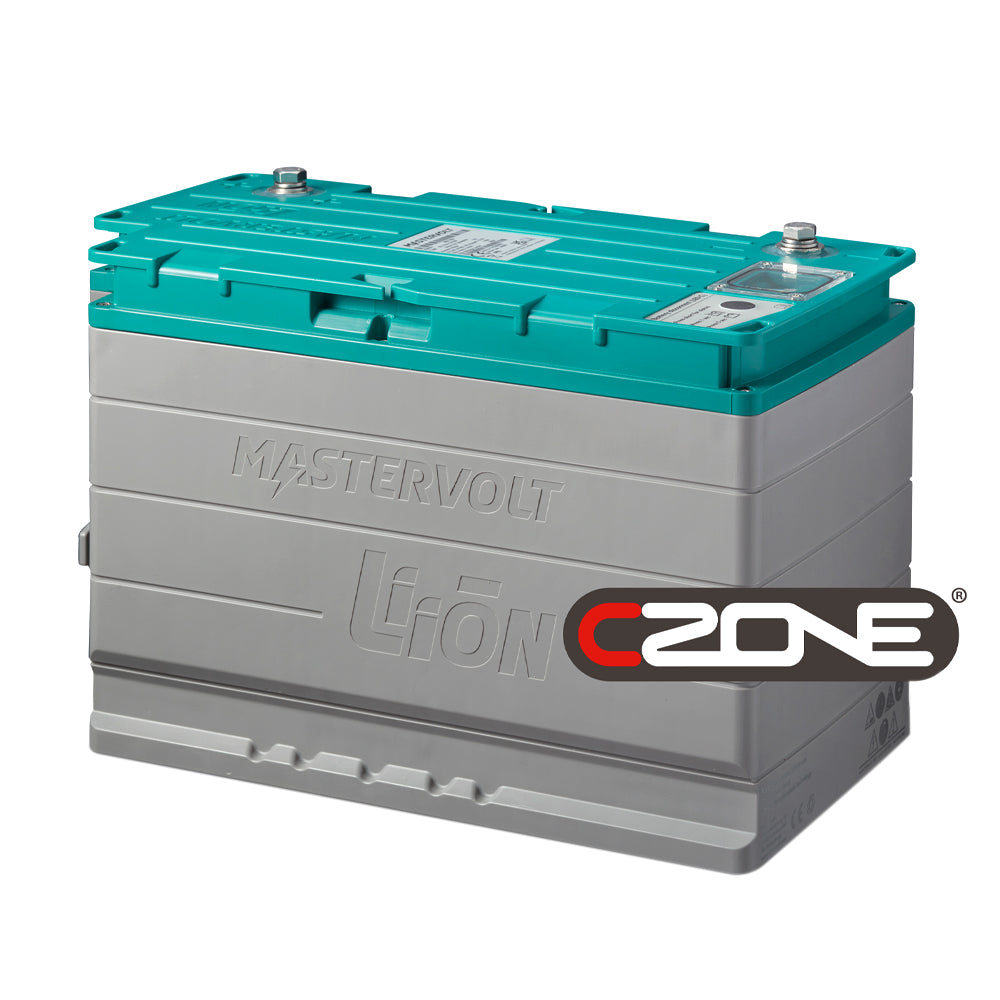 Mastervolt MLI Ultra lithium ion battery 66011250, 12V 100Ah, grey case, teal top and CZone logo