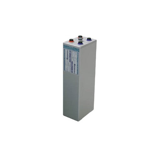 Mastervolt MVSV 68001500 2V 1500Ah gel cell, tall slim grey block with coloured terminals and label