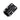 Icom MB-96F fixed leather belt hanger, black belt holder with four silver studs and the Icom logo