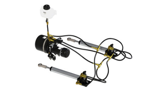 B&G Simrad RAM-T4-24V hydraulic ram T4 24 V up to 55,000 kg displacement, two rams, a reservoir and wiring