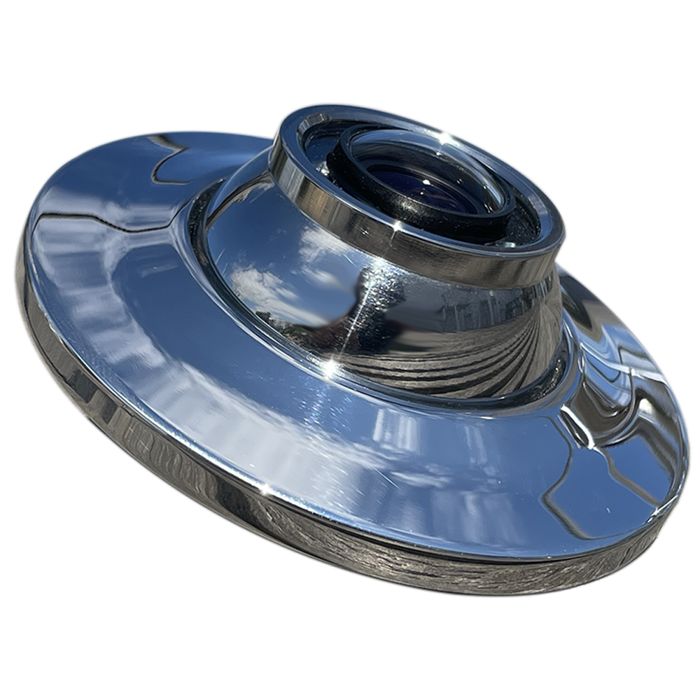 Iris IRIS-S076 4-in-1 analogue HD vertical-mount stainless camera, 00010-004, polished, 2.8 mm, raised lens barrel on a disc