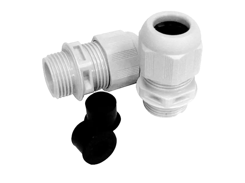 Scanstrut SB-2G IP67 cable glands pack, white threaded gland with locknut and dome nut plus black seal insert
