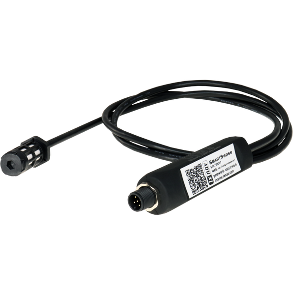 LXNav SmartSENSE all-in-one NMEA 2000 weather station sensor, black lead with an inline sensor, a plug and a QR label