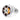 Fusion Signature Series 3 010-02439-01 7.7in white wake tower speaker, front view lit amber