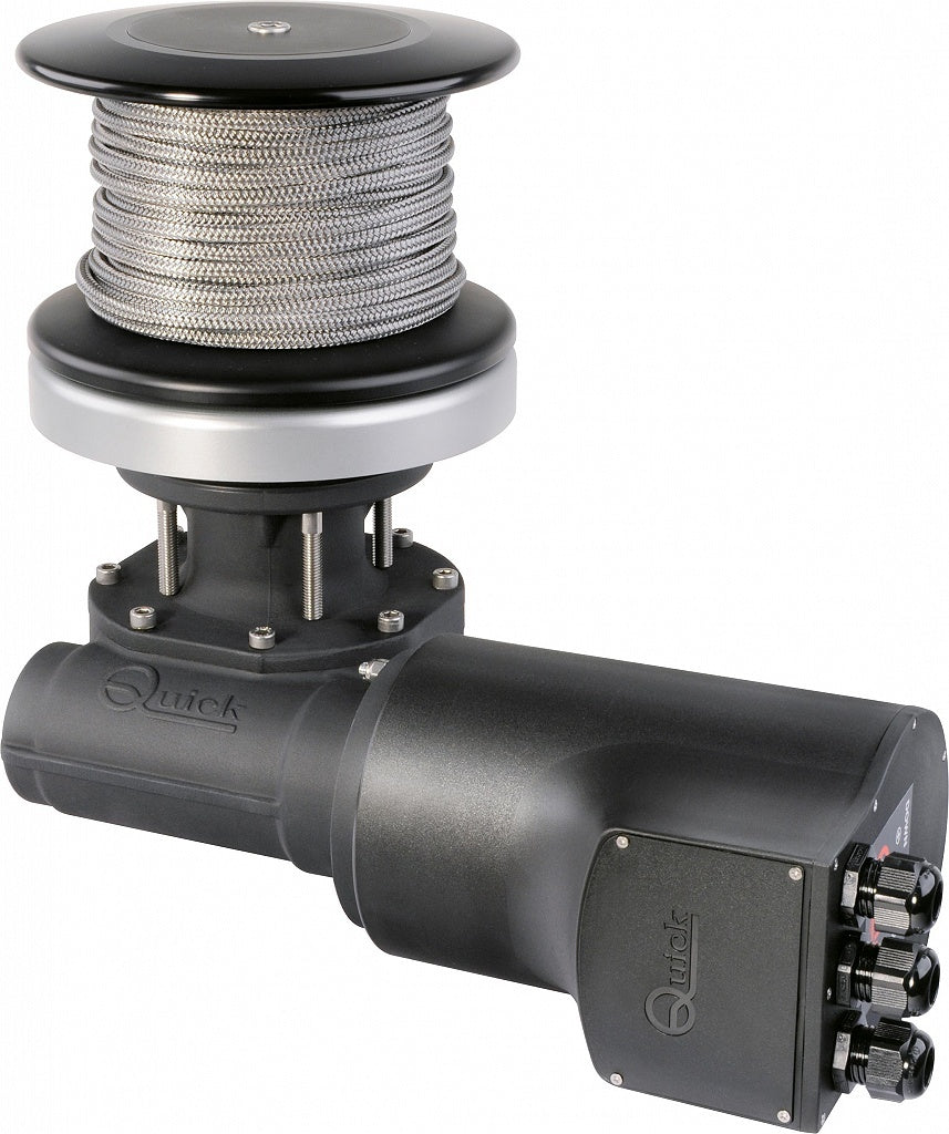 Quick FSTH14240000A00 Thor TH1424 capstan 1400W 24V, wire rope drum on black motor body
