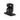 Fusion 010-13101-20 flat mount bracket, side view of black pole clamp with bolt on a base plate
