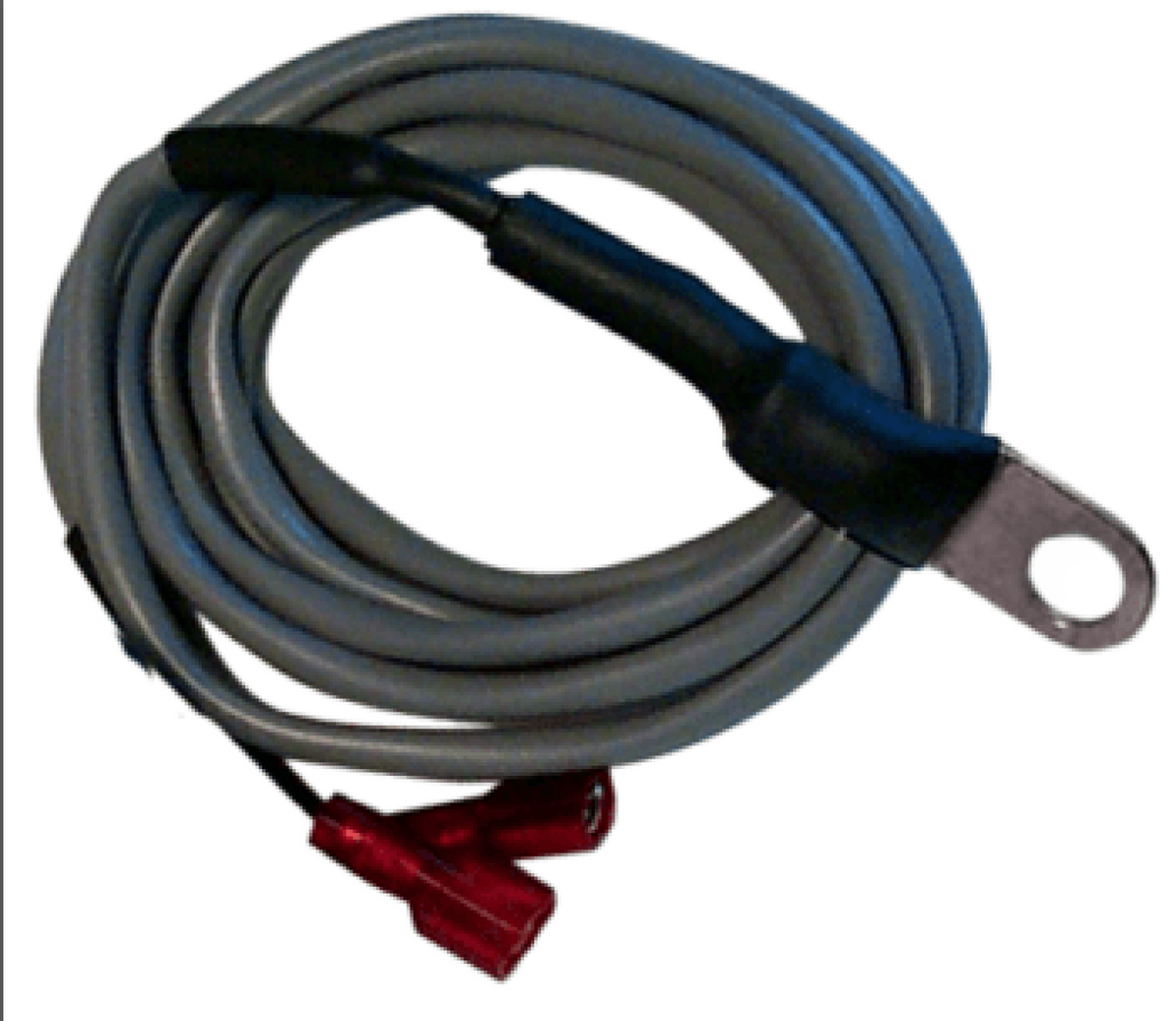 Alternator temperature sensor 54 inch, MC-TS-A, long grey lead with a ring terminal and red spade terminals
