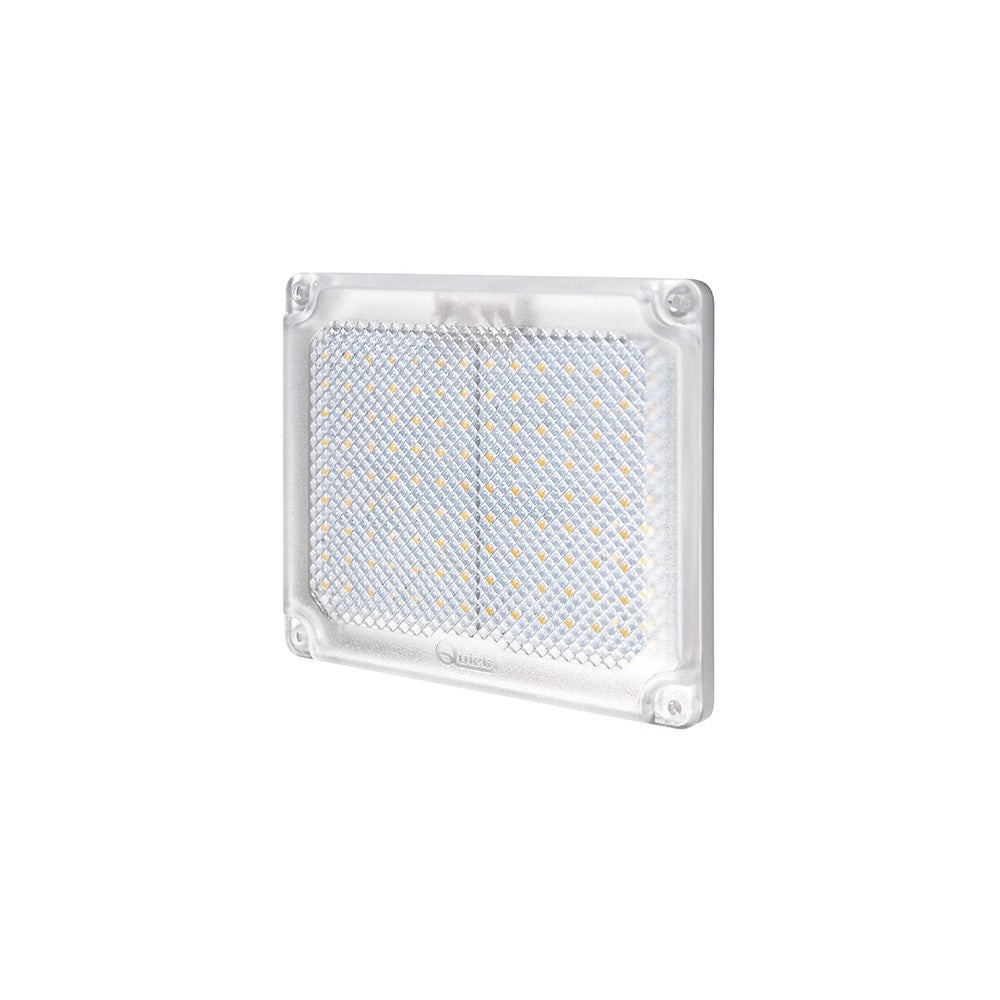 Quick FASP3112011CA00 Action daylight 10 W LED ceiling light 12/24 V, clear rectangular panel with a white rim