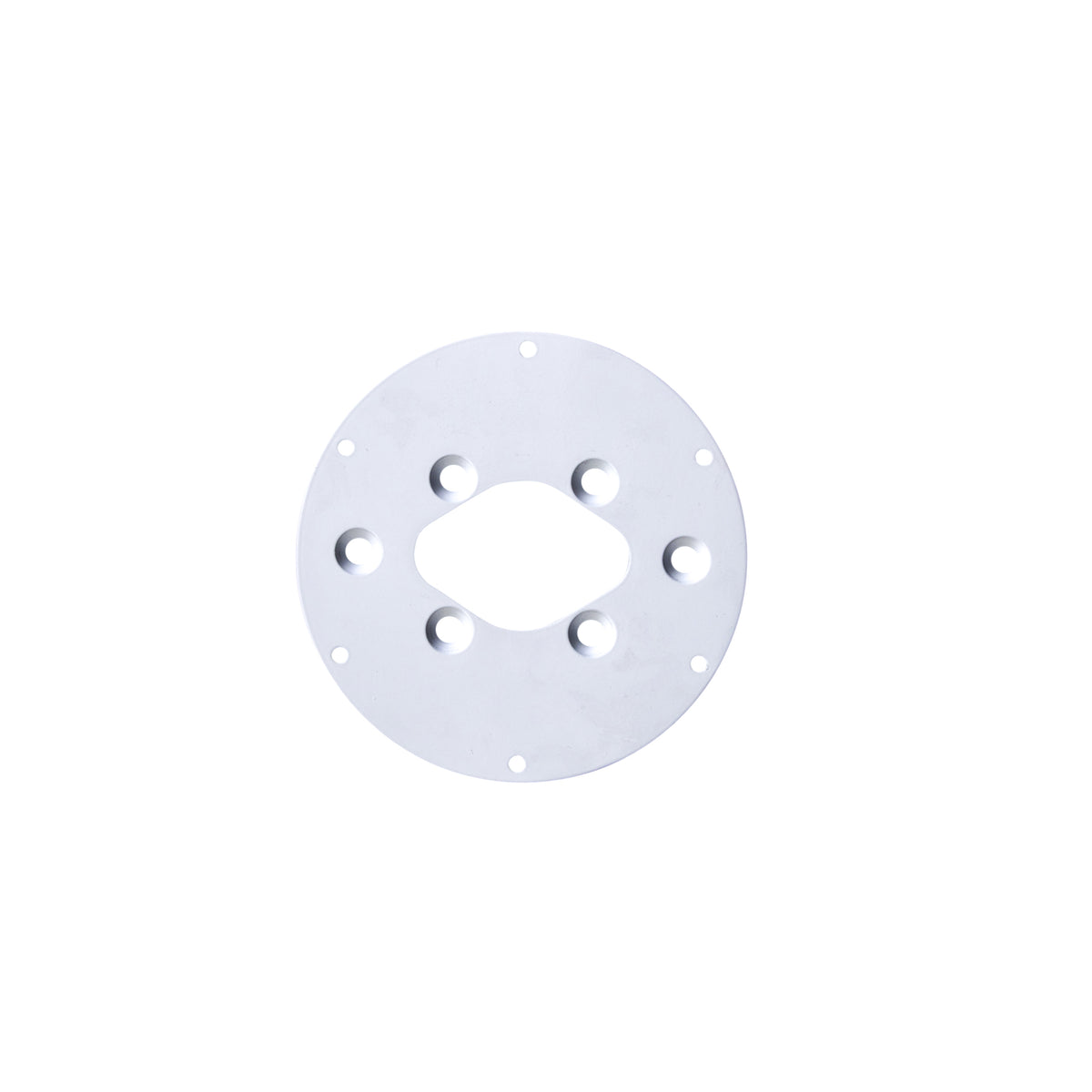 Scanstrut DPT-C-PLATE-02 white round camera plate for Dual PowerTower, with bolt holes and central cable slot