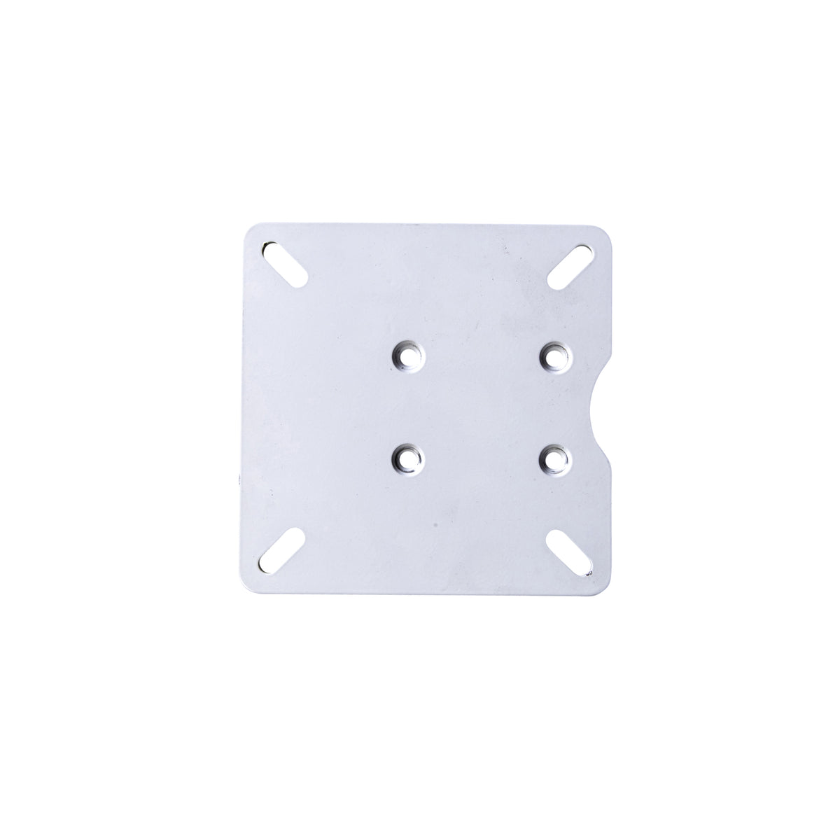 Scanstrut DPT-R-PLATE-02 white radome plate for Dual PowerTower, flat square plate with slotted holes