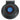 Quick FP900CB00000A00 900/CB foot switch with chain washer in black, black round switch with blue button, second view