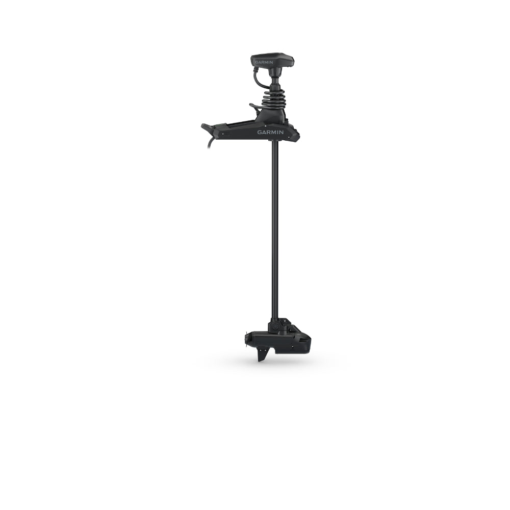 Garmin Force Kraken 010-02573-00 black 63 inch trolling motor, full-length view with shaft and motor head