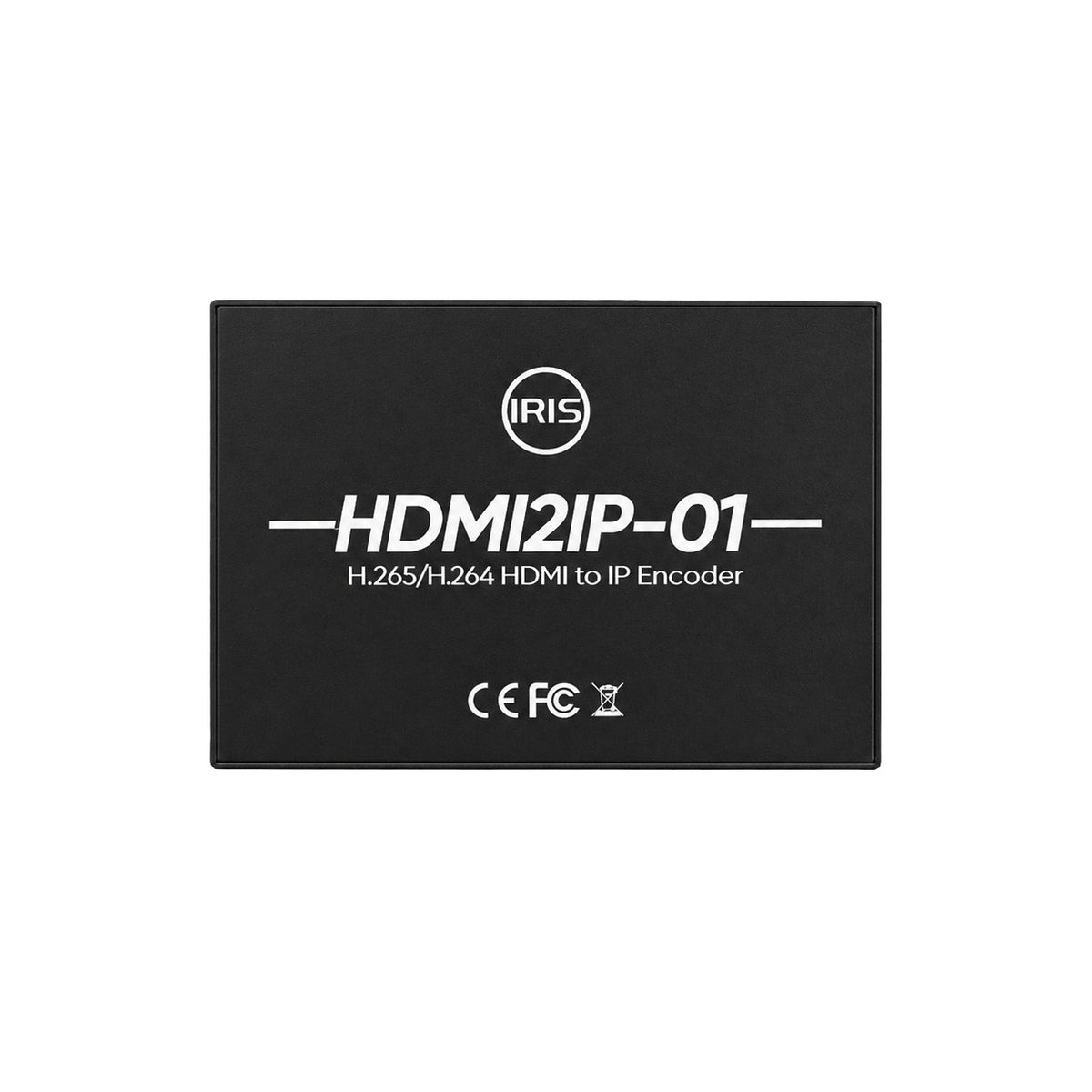 Iris HDMI2IP01 HDMI to IP video encoder for Raymarine, Navico and Furuno, 00038-000, flat black box printed H.265 H.264