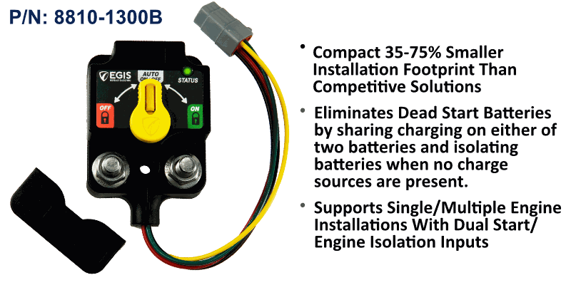 EGIS XD Flex 2 8810-1300B DTM programmable ACR with yellow knob, red and green indicators, grey plug on wires