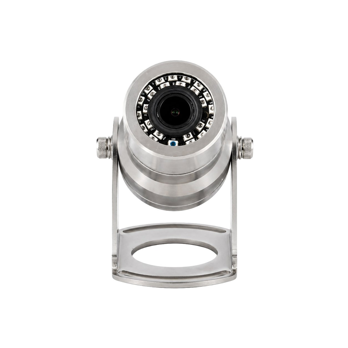 Iris IRIS090 4-in-1 stainless bullet camera, 3.6 mm lens, 00089-001, stainless tube camera with IR LEDs on a swivel bracket