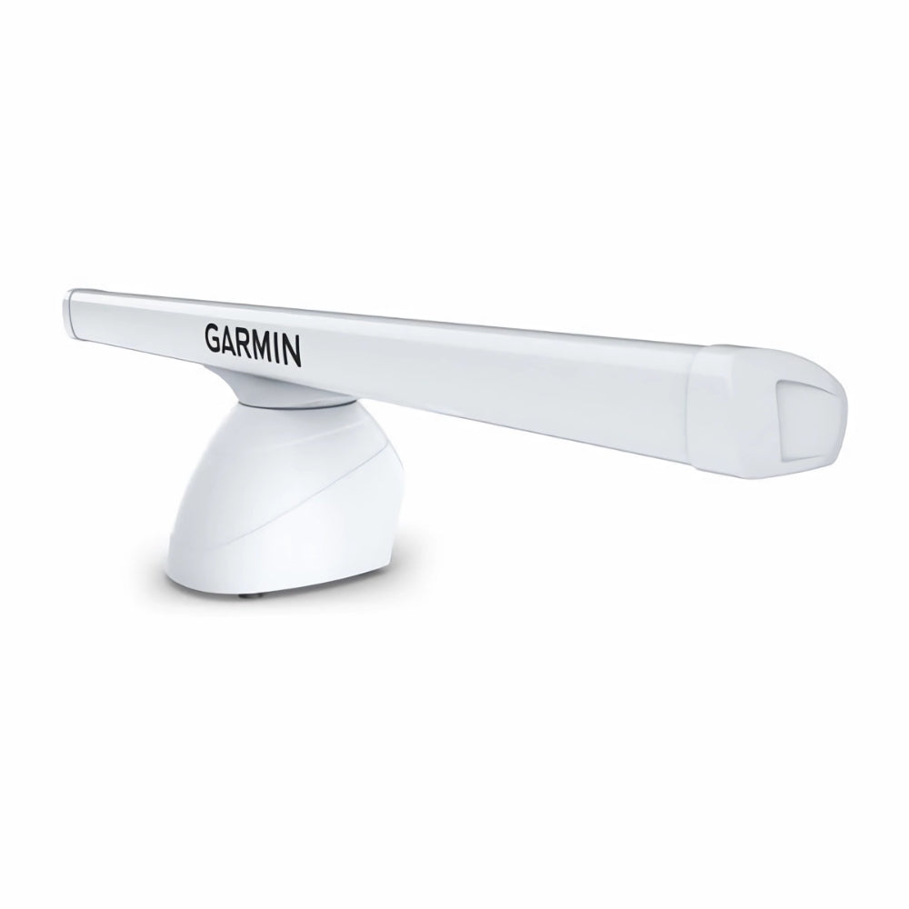 Garmin GMR 1236 xHD3 K10-00012-27 open array radar, angled view of white bar and pedestal