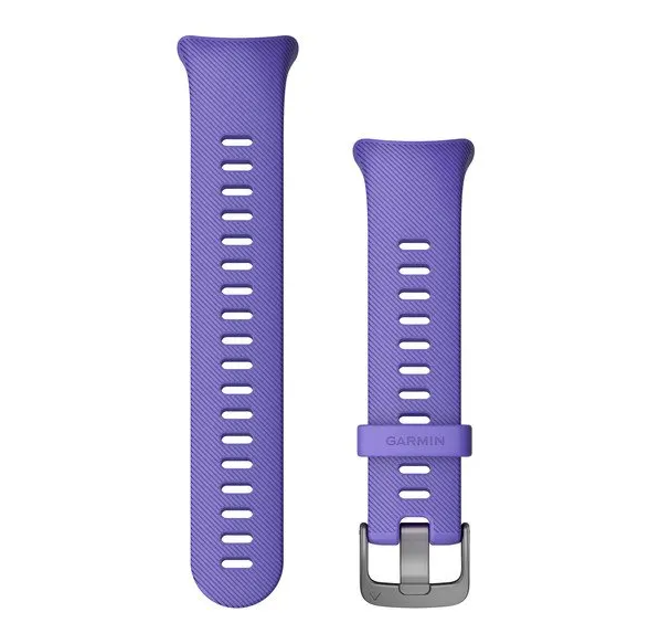 Garmin 010-11251-2A Forerunner 45S bands in Iris purple silicone with silver buckle, strap pair