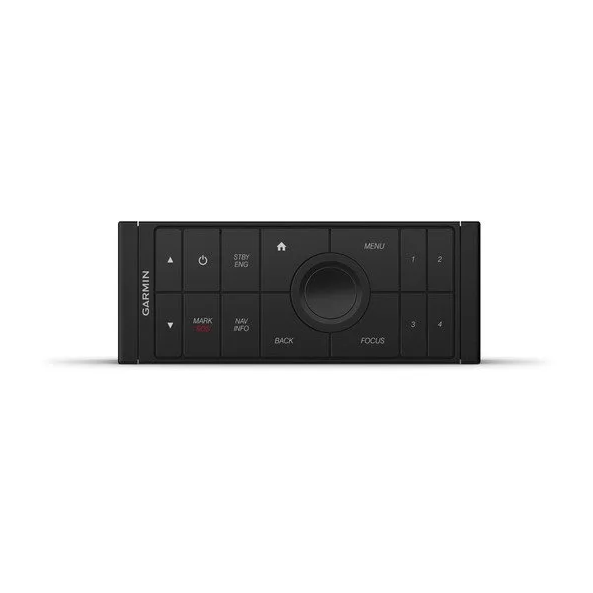 Garmin GRID 20 010-02011-01 remote input device in horizontal orientation, black keypad with large dial