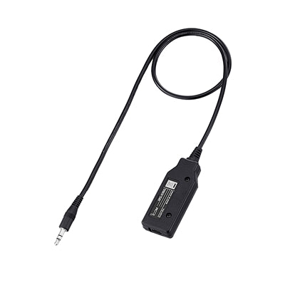 Icom OPC-478UD USB cable, thin black lead with a small interface module and a 3.5 mm plug at one end