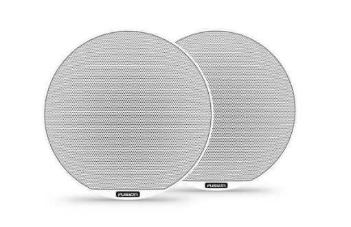 Fusion Signature Series 3i 010-02772-00 7.7in 280 watt coaxial classic white speakers, pair of mesh grilles