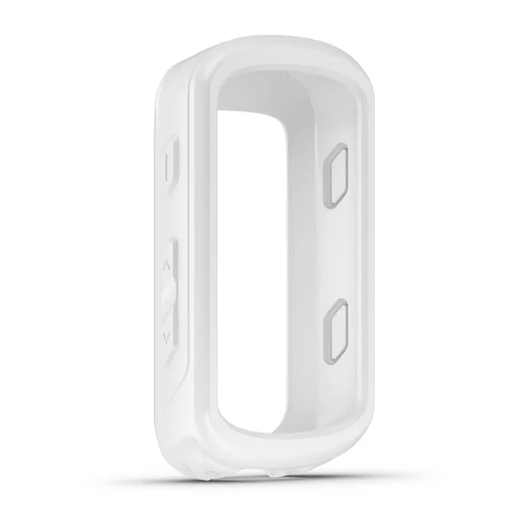 Garmin Edge 530 010-12791-05 white silicone case, front view of open-fronted protective case