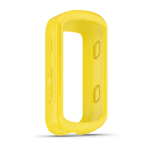 Garmin Edge 530 010-12791-04 yellow silicone case, front view of open-fronted protective case