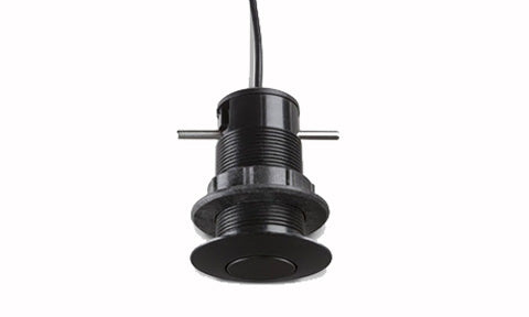 Garmin GDT 43 010-01749-00 analogue thru hull depth and temperature transducer, black body with lock nut and cable