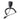 Icom HM-222 speaker microphone, black with Icom logo, coiled cable and multi-pin connector at the end