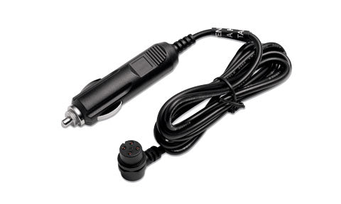 Garmin 010-10085-00 cigarette lighter adapter, black 12V plug with coiled lead and round connector