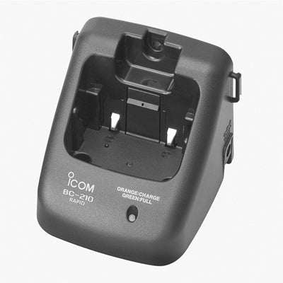 Icom BC-210 rapid charger, grey desktop charger cradle printed BC-210 Rapid with an indicator light