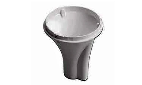 Garmin 010-11082-00 pole mount adapter for GPS antenna, grey cone-shaped mount with open top