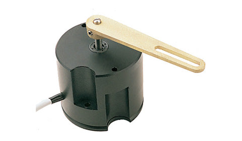Simrad RF45X rugged rudder feedback unit 22011415, black housing with brass lever arm and attached cable