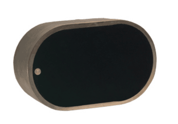 Airmar xSonic PM275LH-W transducer, 000-13940-001, black oval face set in a bronze surround, front view