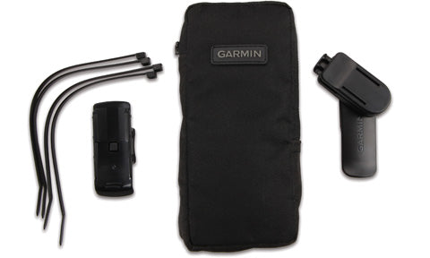 Garmin 010-11853-00 outdoor GPS mount bundle with black nylon carrying case, belt clip and cable ties