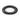 Garmin 010-13320-10 galvanic isolator kit, black ring-shaped rubber gasket seen from the front