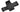 Garmin GLO 010-10838-10 belt clip, black plastic clip with two round dimples, shown flat on white