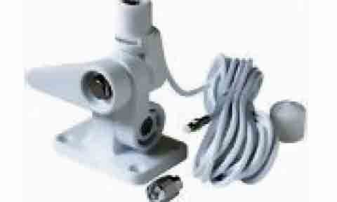 Lowrance Simrad B&G AA000223 white nylon quickfit VHF antenna mount with grey cable and cap