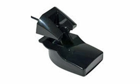 Garmin 010-10272-00 plastic 200/50kHz transom mount transducer, black body with tilt bracket and cable