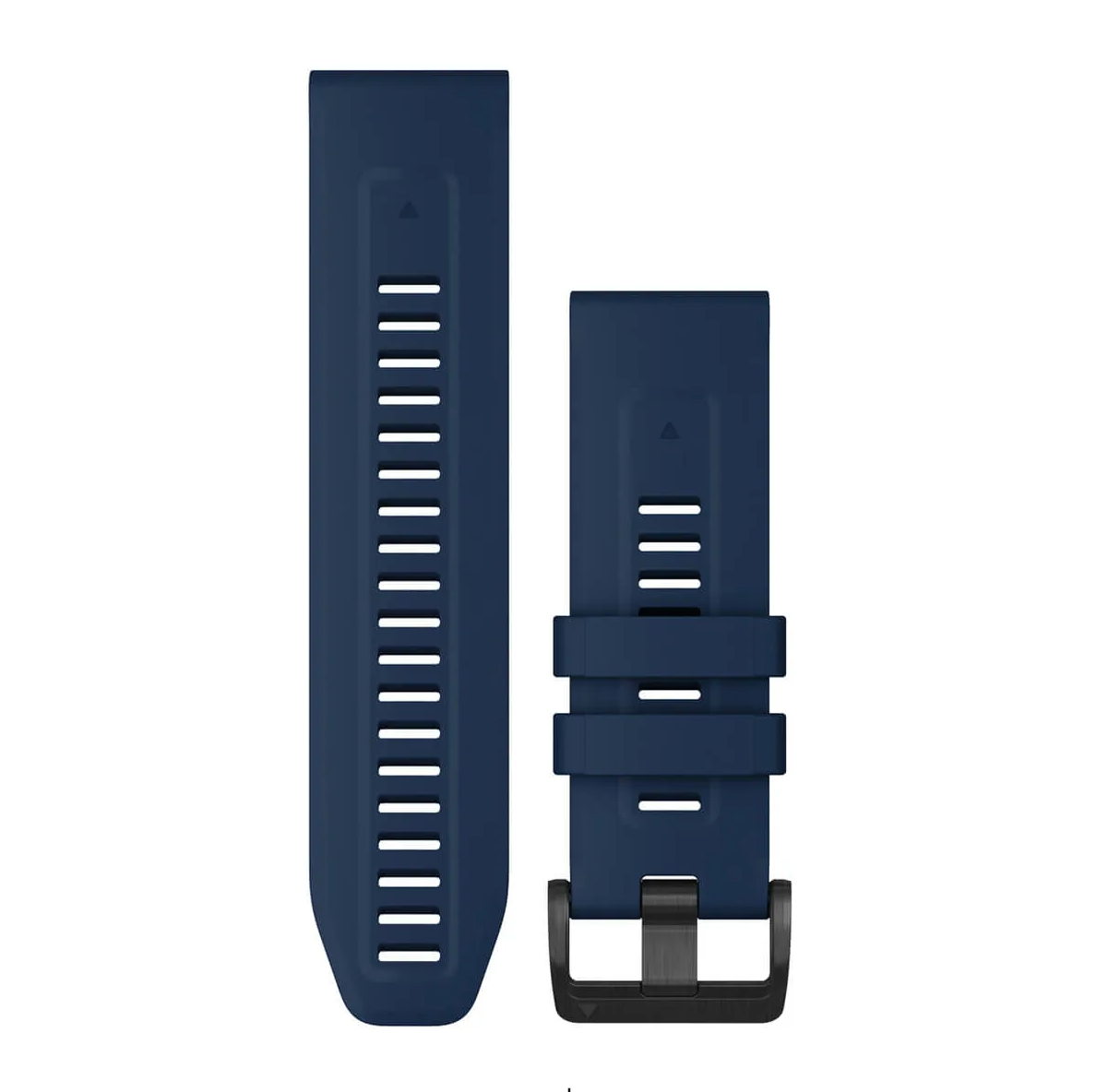 Garmin 010-13117-31 QuickFit 26 watch bands in captain blue silicone with black buckle, strap pair