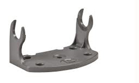 Lowrance GB-13 000-0101-98 grey gimbal bracket for X-52 and X-59 DF, angled view showing arms and mounting holes