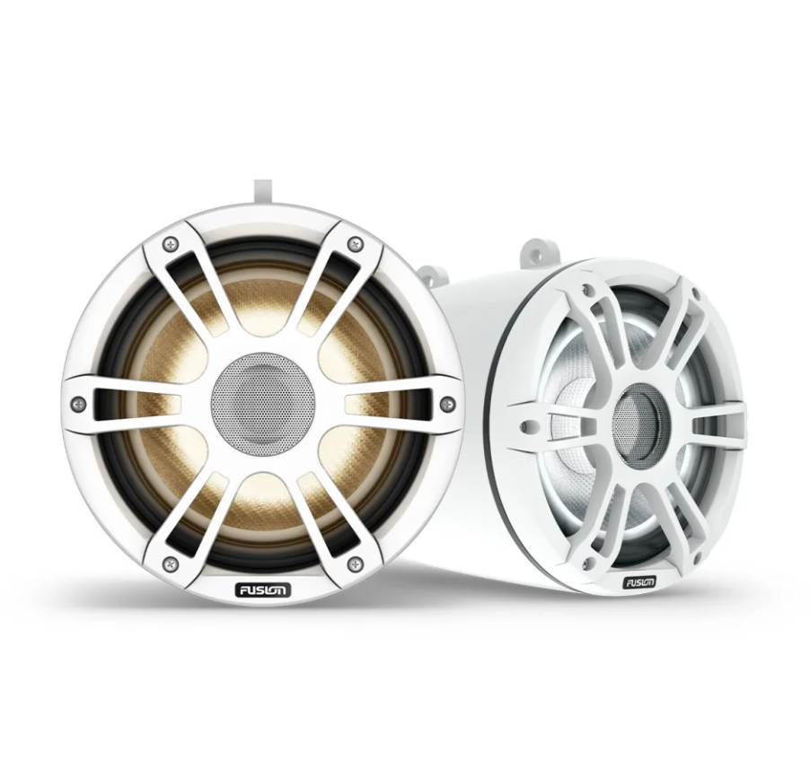 Fusion Signature Series 3i 010-02773-50 wake tower speakers 8.8in in white, pair lit warm white
