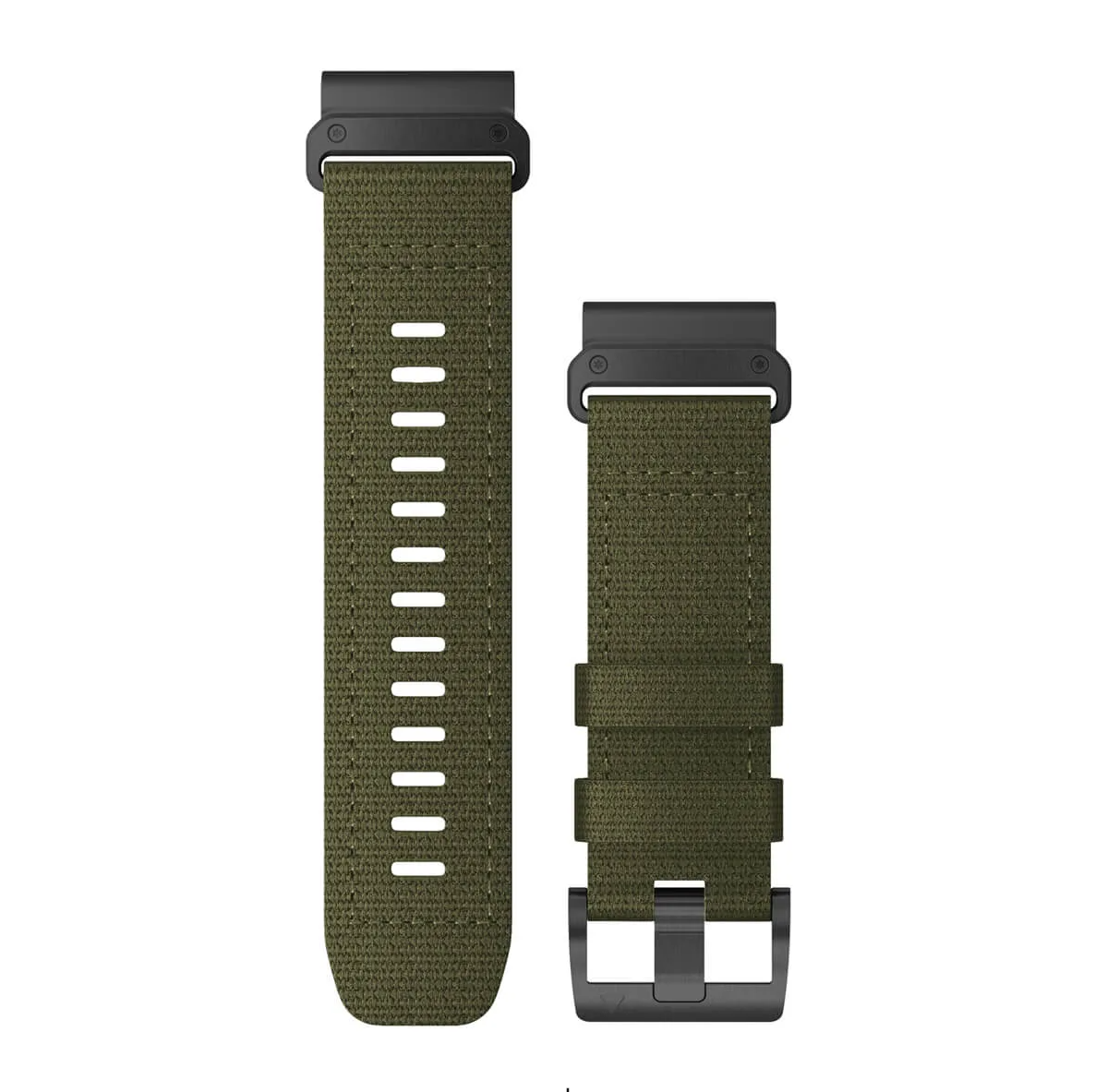 Garmin 010-13010-10 QuickFit 26 watch bands in tactical ranger green nylon with black buckle