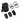 Garmin 010-13148-00 seat post mount kit, black clamp holder, rubber bands, sleeve inserts and spacer pieces
