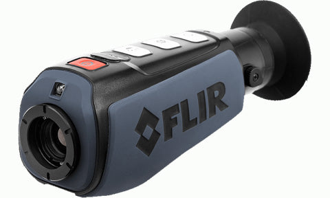 FLIR 432-0009-22-00S Ocean Scout 320 thermal monocular with video output, grey and black unit with blue FLIR logo