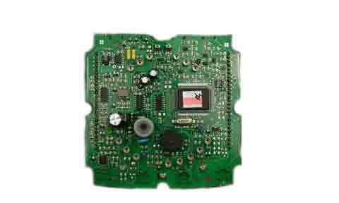 Raymarine A28006-P ST60 Plus rudder angle PCB and dial, green circuit board with chips and a round dial