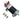 Navico 000-15446-002 PUMP-4 12 V hydraulic 3.0 L, black motor on a silver pump block with red caps and three brass fittings