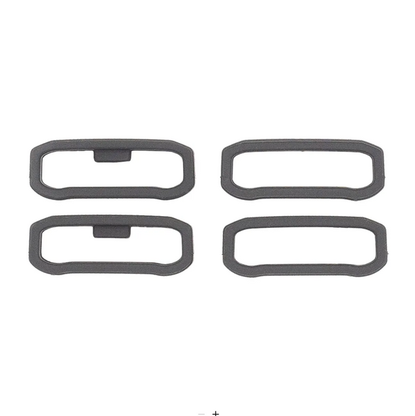 Garmin QuickFit S00-01695-00 22 band keepers in graphite, four dark grey rubber loops on white