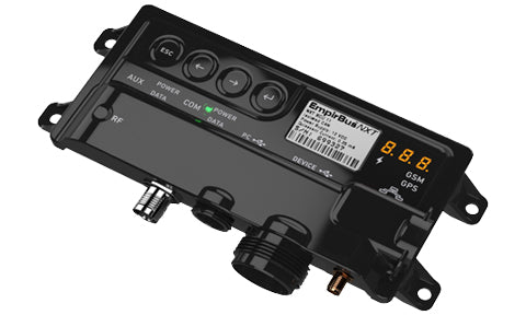 Raymarine E70180 MCU-200 master control unit with GSM, black box with four buttons, status display and aerial socket
